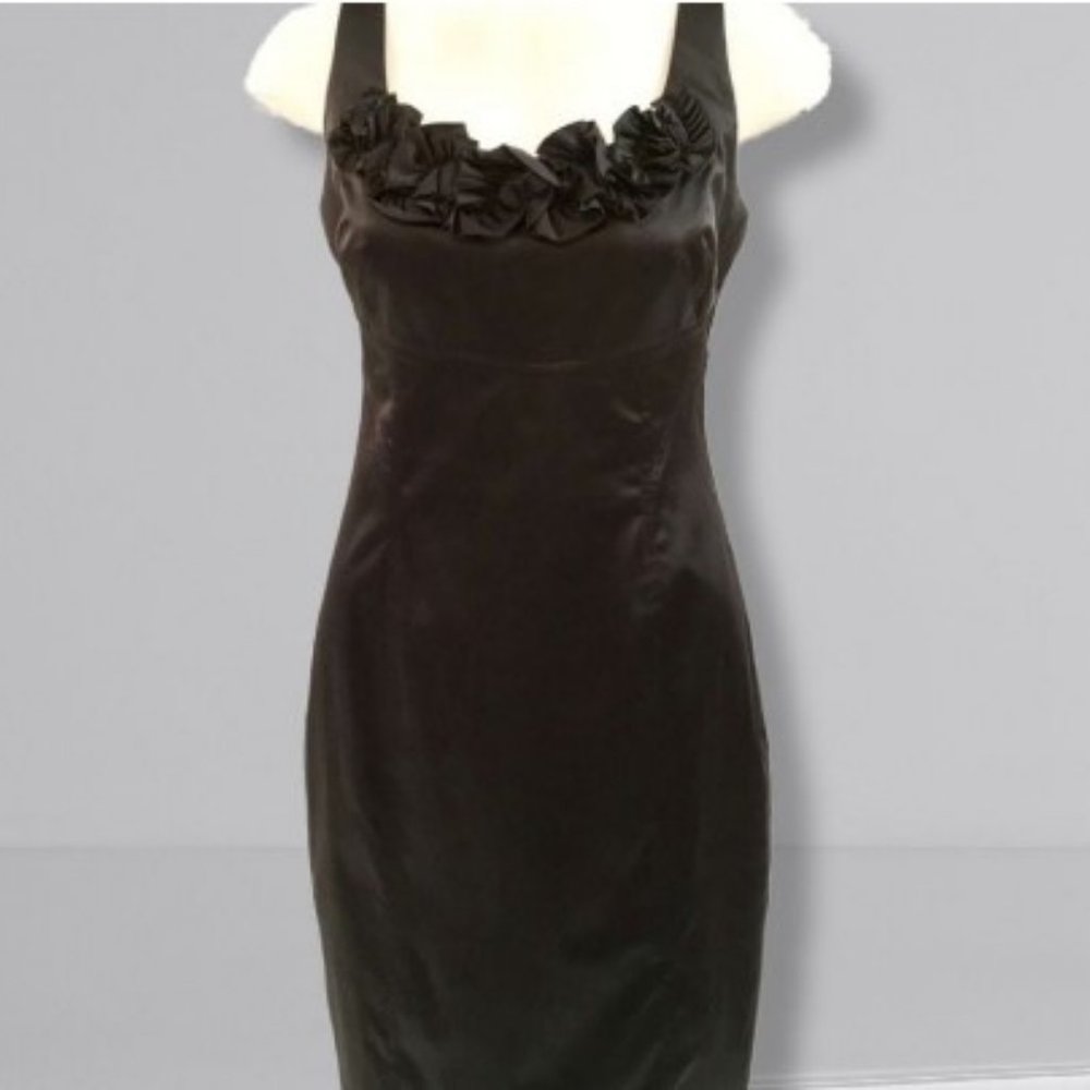 WHBM Sleeveless Satin Rosette Dress - NWT